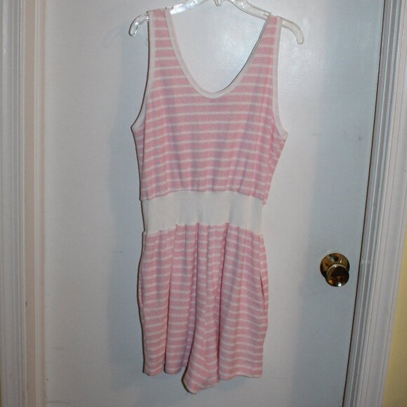 Vintage Rompin Rage Pink and White Terry Cloth Romper - Picture 4 of 4